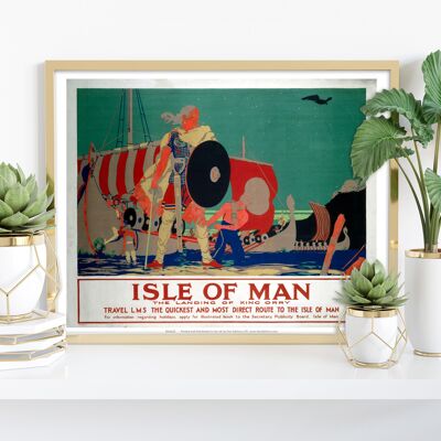 The Landing Of King Orry - Isle Of Man - Premium Art Print