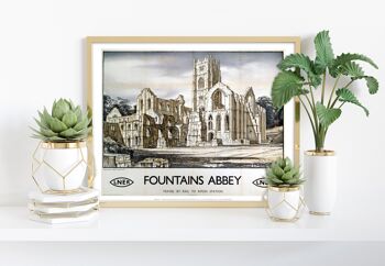 Abbaye de Fountains - Voyage en train - 11X14" Premium Art Print