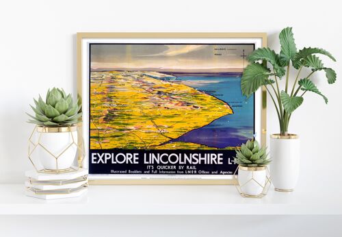 Explore Linconshire Map - 11X14” Premium Art Print