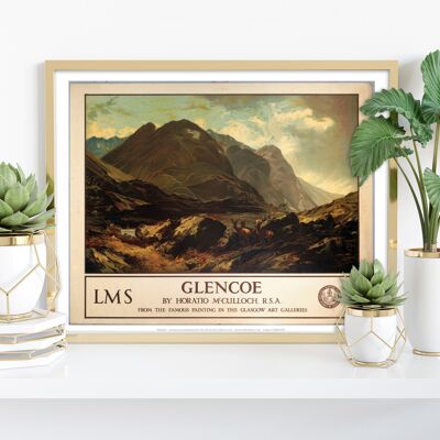 Glencoe por Horatio Mcculloch - 11X14" Premium Art Print