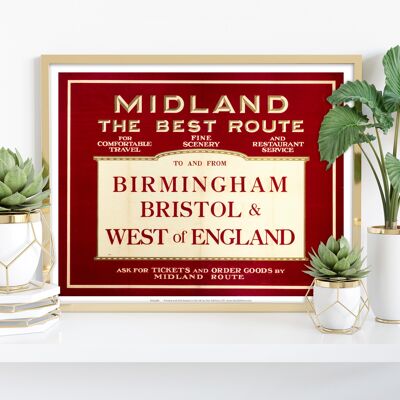 Midland - Birmingham, Bristol und westlich von England Kunstdruck