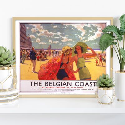 Die belgische Küste über Harwich – Premium-Kunstdruck im Format 11 x 14 Zoll