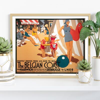 The Belgian Coast Via Harwich - Zeebrugge - Art Print