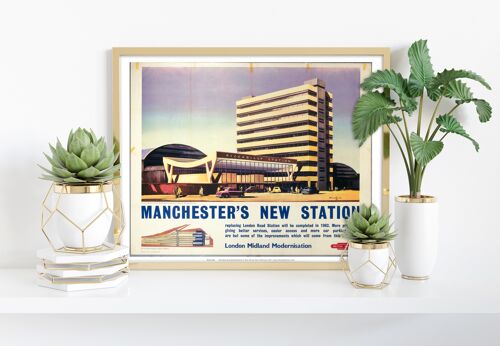 Manchester's New Station - 11X14” Premium Art Print