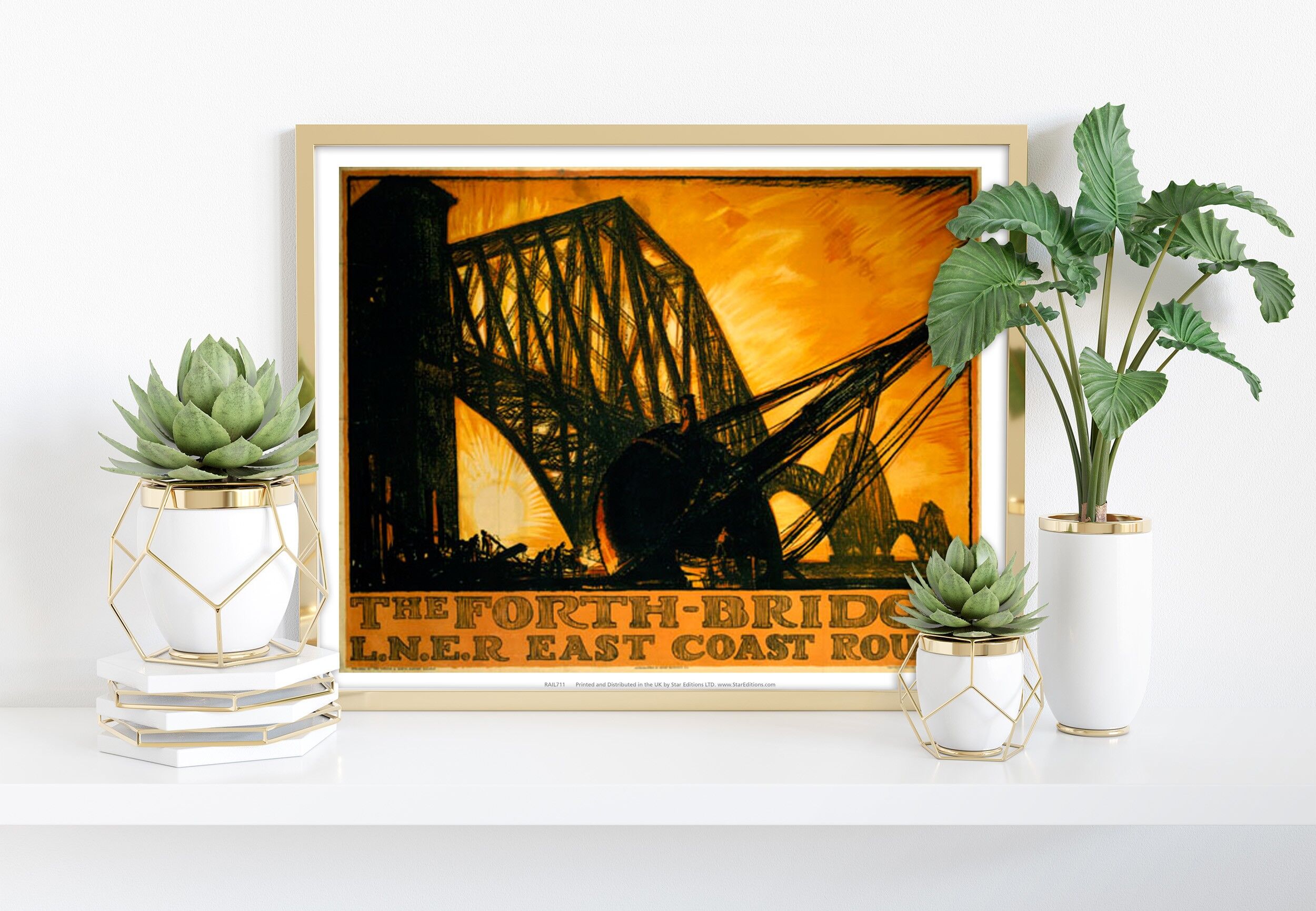 The Forth Bridge - Lner East Coast Route - 11 x 14" stampa d'arte