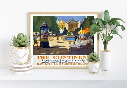 The Continent Fountain - Gw Lms And Southern - Art Print