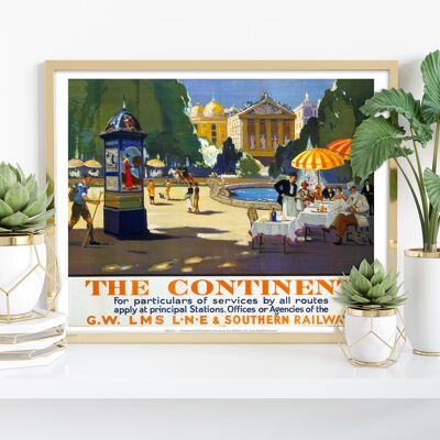 The Continent Fountain - Gw Lms And Southern - Art Print