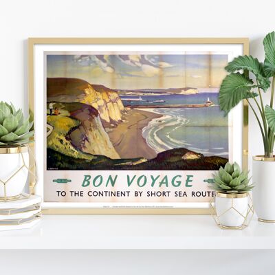 Bon Voyage - Rutas marítimas Ferrocarriles británicos Lámina artística