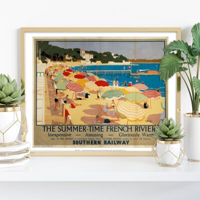Sommerliche französische Riviera - Kunstdruck