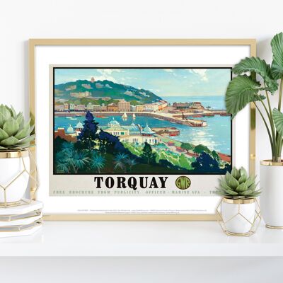 Torquay - Gwr - Impresión de arte premium de 11X14"
