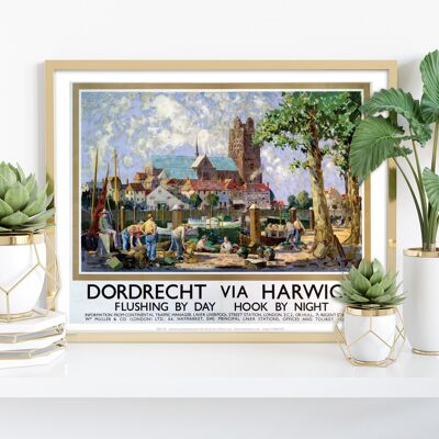 Dordrecht Via Harwich – Premium-Kunstdruck im Format 11 x 14 Zoll