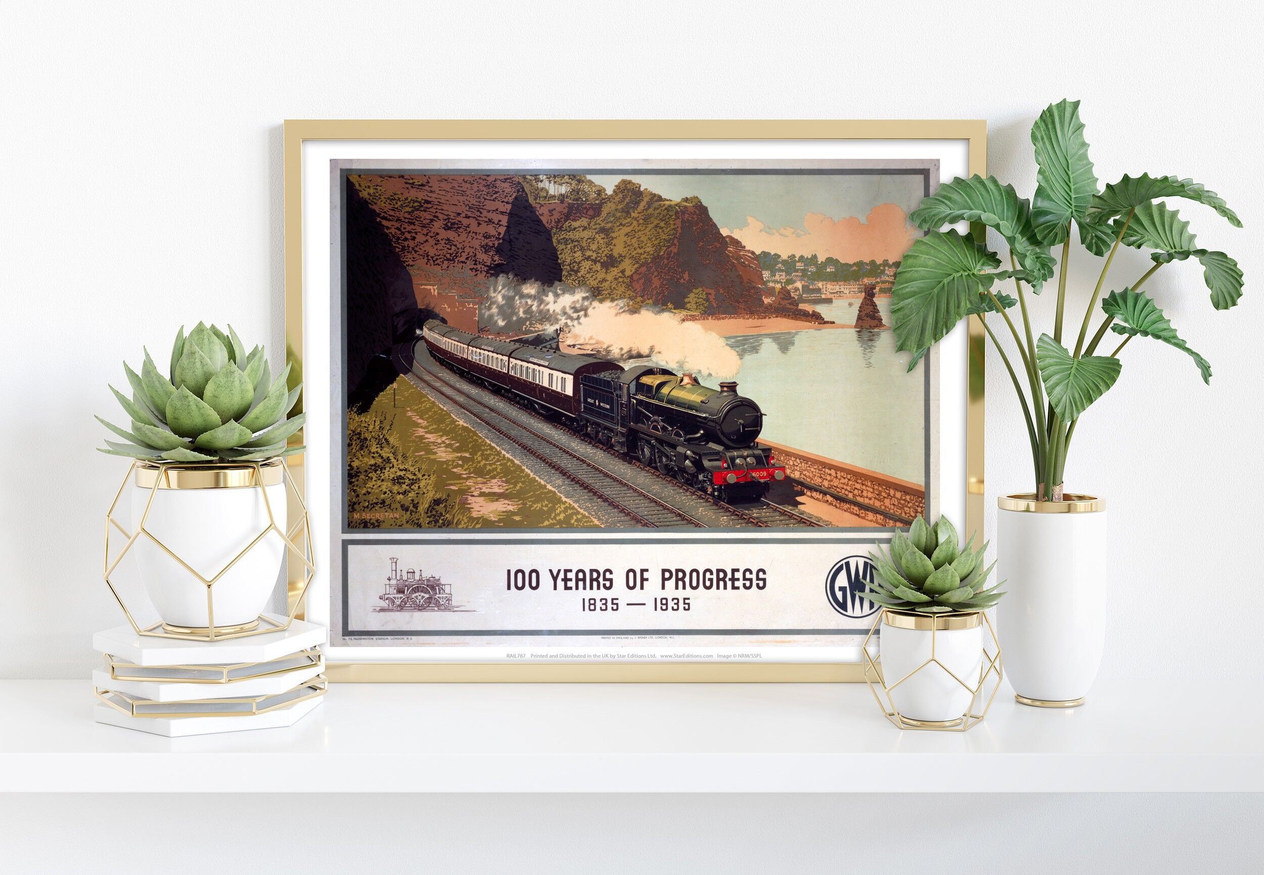 100 Jahre Fortschritt – 1835 1935 Gwr – Premium-Kunstdruck