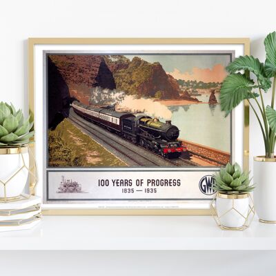 100 Years Of Progress - 1835 1935 Gwr - Premium Art Print