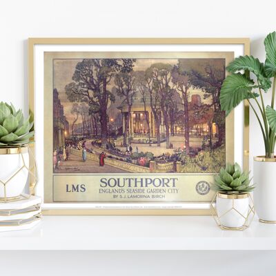 Southport, Inghilterra's Seaside Garden City - 11 x 14" stampa d'arte