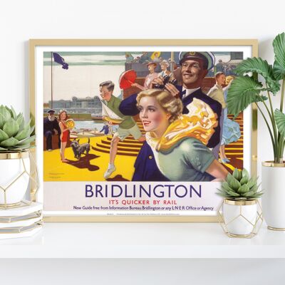 Bridlington, más rápido en tren - Diversión junto al mar - Lámina artística