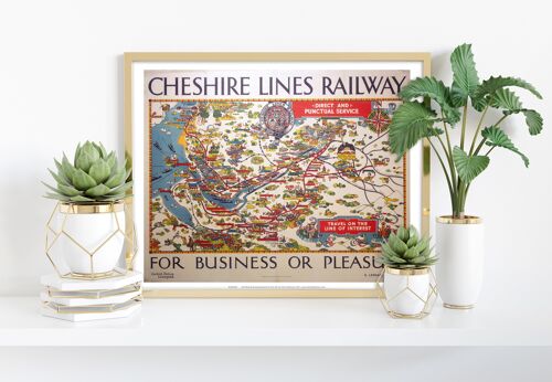 Cheshire Lines Railway Map - The Line Of Interest Art Print