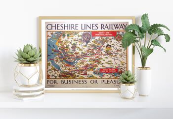 Cheshire Lines Railway Map - La ligne d'intérêt Impression artistique