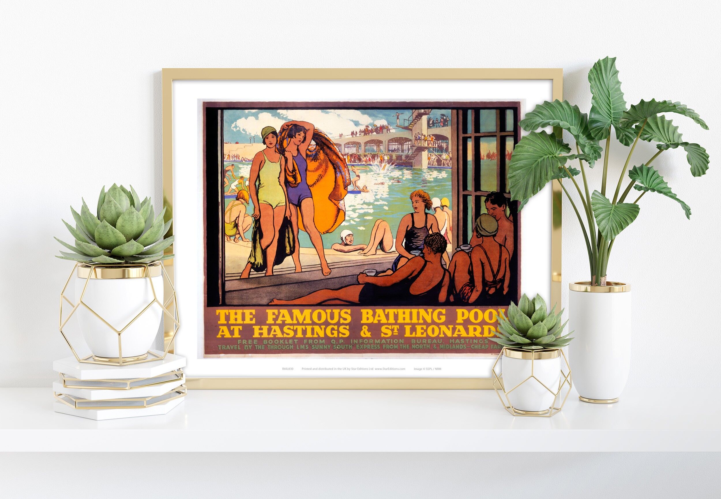 Badeumfrage in Hastings und St. Leonards Kunstdruck