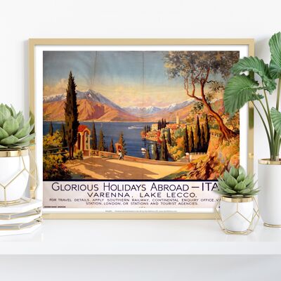 Italia Varenna Lago di Lecco -Stampa d'arte