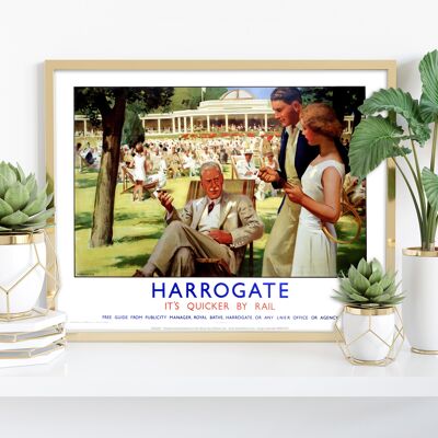 Harrogate - Quicker By Rail - Stampa artistica premium 11X14".