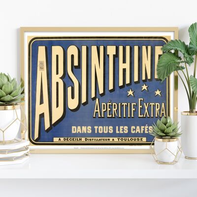 Absinth – Aperitif Extra – Premium-Kunstdruck im Format 11 x 14 Zoll