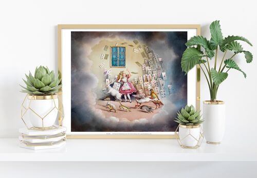 Alice In Wonderland - Cards Falling - Premium Art Print