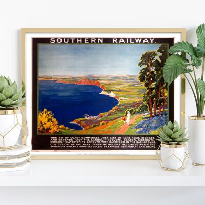 Küstenansicht - Southern Railway Dorset nach Exmouth Kunstdruck