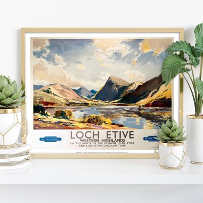 Loch Etive, Western Highlands - Stampa d'arte premium 11 x 14".
