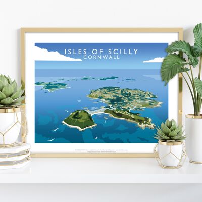 Isola di Scilly, Cornovaglia, dell'artista Richard O'Neill Art Print