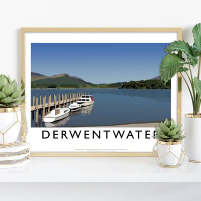 Derwentwater por el artista Richard O'Neill - Impresión de arte premium