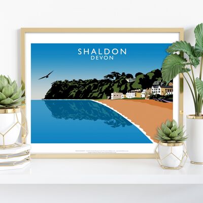 Shaldon, Devon dell'artista Richard O'Neill - 11 x 14" stampa d'arte