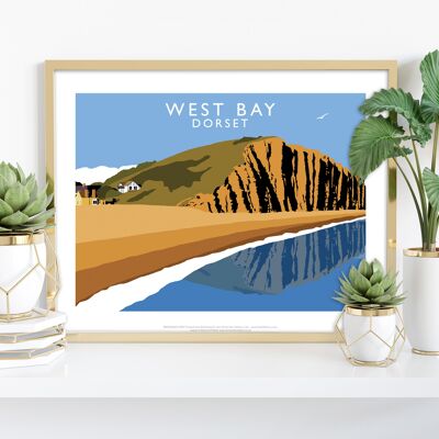 West Bay, Dorset par l'artiste Richard O'Neill - Impression artistique