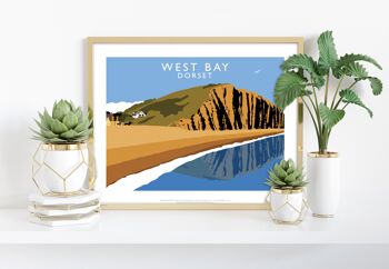 West Bay, Dorset par l'artiste Richard O'Neill - Impression artistique