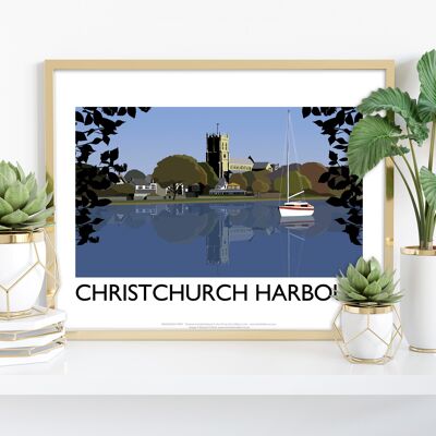 Christchurch Harbor von Künstler Richard O'Neill - Kunstdruck
