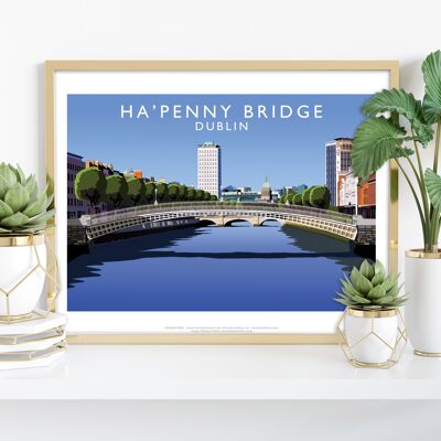 Puente Ha'Penny, Dublín Por el artista Richard O'Neill Lámina artística