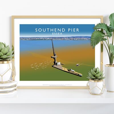 Southend Pier, Essex von Künstler Richard O'Neill - Kunstdruck