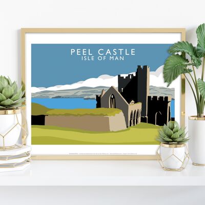 Château de Peel, île de Man par l'artiste Richard O'Neill Impression artistique