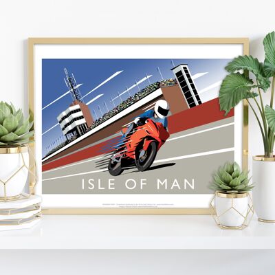 Île de Man - Course de motos - Richard O'Neill Impression artistique