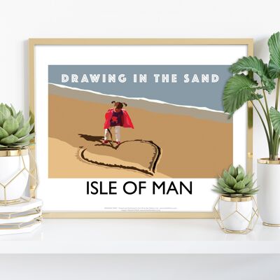 Drawing In The Sand, Isle Of Man -Richard O'Neill Art Print