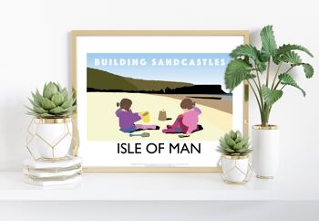 Construire des châteaux de sable, île de Man -Richard O'Neill Impression artistique