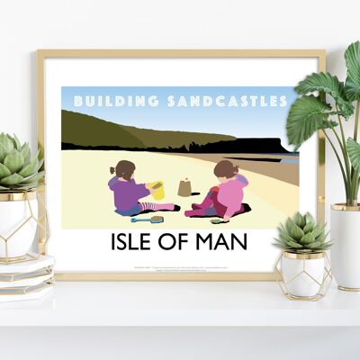 Building Sandcastles, Isle Of Man -Richard O'Neill Art Print