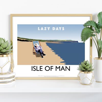 Lazy Days, Isla de Man por el artista Richard O'Neill Lámina artística