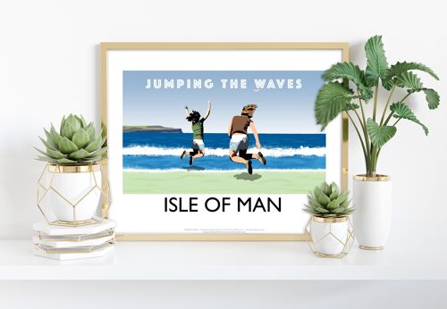 Jumping The Waves, Isle Of Man - Richard O'Neill Art Print