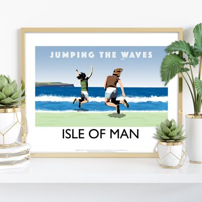 Jumping The Waves, Isle Of Man - Richard O'Neill Art Print