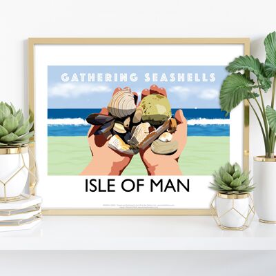 Gathering Seashells, Isle Of Man - Richard O'Neill Art Print