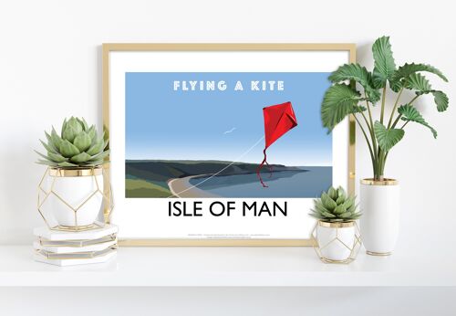 Flying A Kite, Isle Of Man - Richard O'Neill Art Print