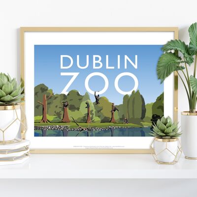 Dublin Zoo von Künstler Richard O'Neill – Premium-Kunstdruck
