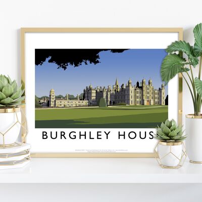 Burghley House vom Künstler Richard O'Neill – 11 x 14 Zoll Kunstdruck