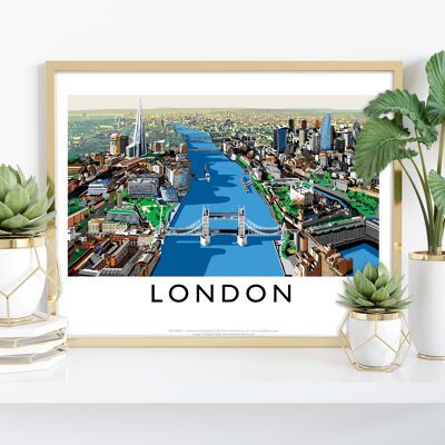 Londres por el artista Richard O'Neill - 11X14" Premium Art Print