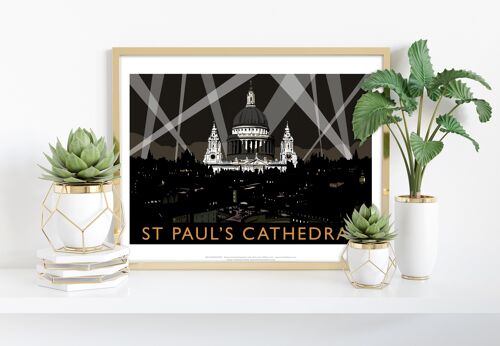 St Pauls Cathedral, London at Night - Art Print